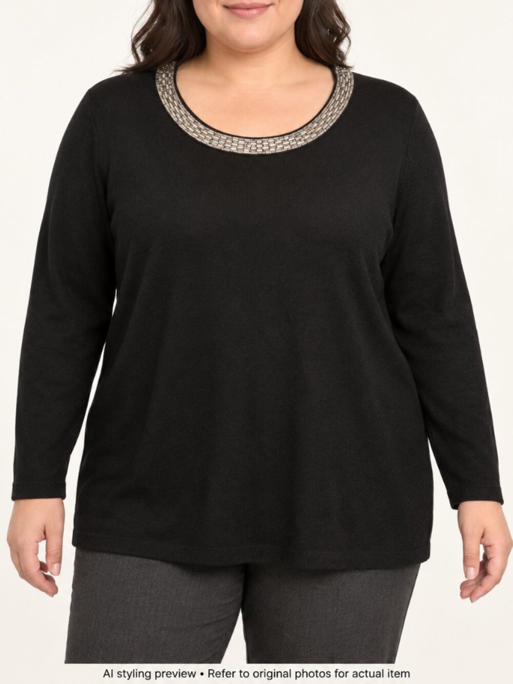 Beautiful Liz‎ Claiborne sweater with beaded neck line